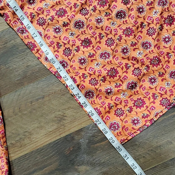 Chadwicks linen blend wide leg tie front lagenlook floral pants - Picture 5 of 7